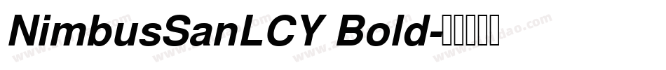 NimbusSanLCY Bold字体转换